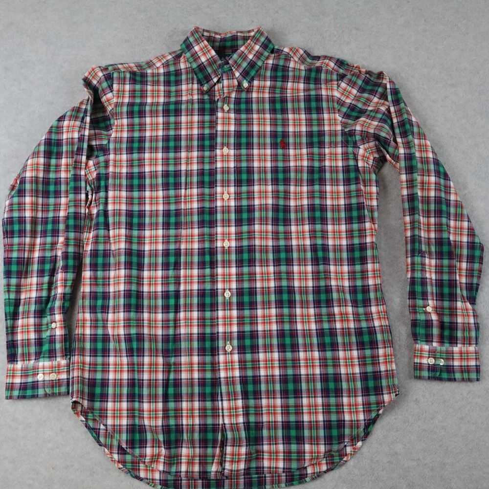 Ralph Lauren Shirt Mens 15.5 34/35 Classic Fit Button Down Plaid Long Sleeve - Picture 1 of 6